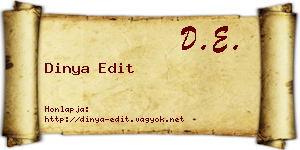 Dinya Edit névjegykártya
